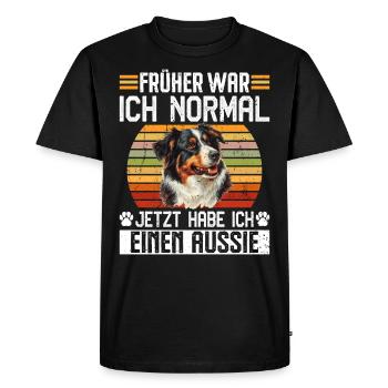 Berger australien AUTREFOIS NORMAL MAINTENANT AUSTRALIEN - T-shirt Premium bio Homme - noir - Devant - Nico (187cm)