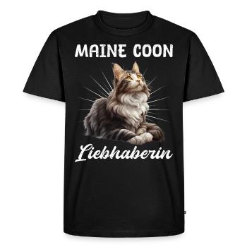 MAINE COON LIEBHABERIN Katzenmama Maine Coon - Männer Premium Bio T-Shirt - Schwarz - Vorne - Nico (187cm)