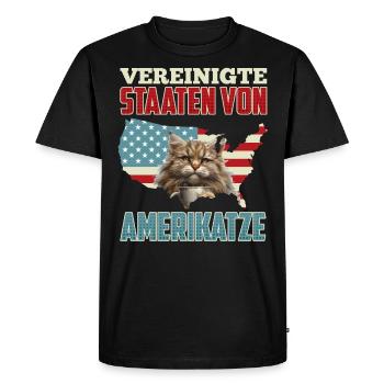 UNITED STATES OF AMERICATZE Funny United States - Men's Premium Organic T-Shirt - black - Front - Nico (187cm)