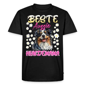 Berger australien MEILLEURE MAMAN CHIEN AUSTRALIEN - T-shirt Premium bio Homme - noir - Devant - Nico (187cm)