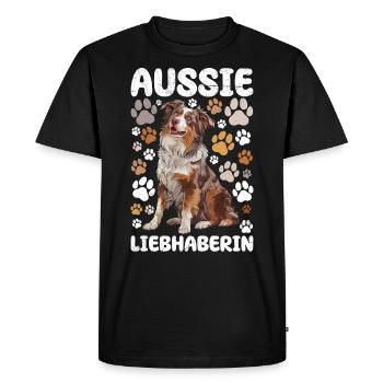 AUSSIE LOVER Chien Maman Berger Australien - T-shirt Premium bio Homme - noir - Devant - Nico (187cm)