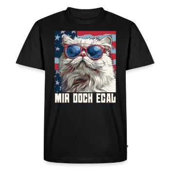 Chat persan Je m’en fiche Chats persans drôles - T-shirt Premium bio Homme - noir - Devant - Nico (187cm)
