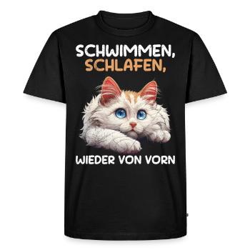 Turc de Van NAGER DORMIR ENCORE UNE FOIS - T-shirt Premium bio Homme - noir - Devant - Nico (187cm)