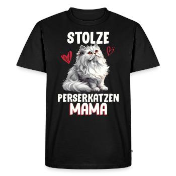 Chat Persan PROUD PERSIAN CATS MAMAN Persan - T-shirt Premium bio Homme - noir - Devant - Nico (187cm)