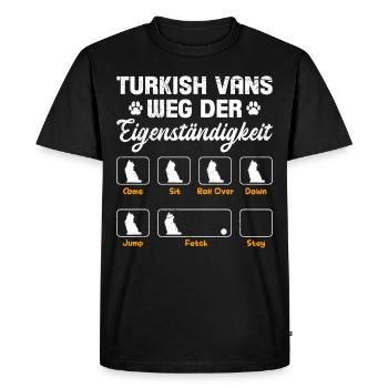 FOURGONNETTES TURQUES CHEMIN DE L’AUTONOMIE Plaisir - T-shirt Premium bio Homme - noir - Devant - Nico (187cm)
