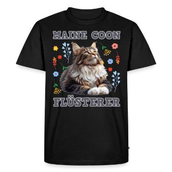 Propriétaire de chat Maine Coon MAINE COON WHISPERER - T-shirt Premium bio Homme - noir - Devant - Nico (187cm)