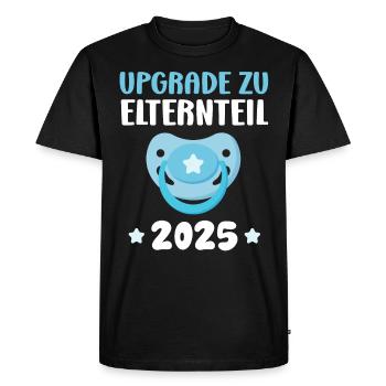 UPGRADE TO PARENT Pregnant Expectant Mothers - Men's Premium Organic T-Shirt - black - Front - Nico (187cm)