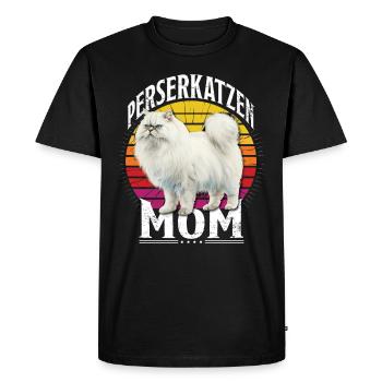Katzenmama PERSERKATZEN MOM Chat Persan Mama - T-shirt Premium bio Homme - noir - Devant - Nico (187cm)