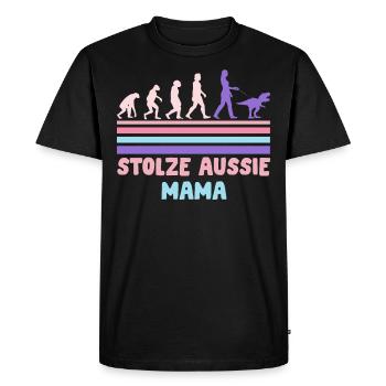 Chien Maman PROUD AUSSIE MOM Berger Australien - T-shirt Premium bio Homme - noir - Devant - Nico (187cm)