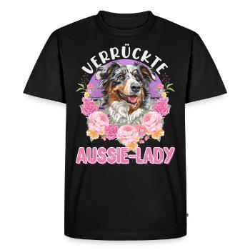 Berger Australien CRAZY AUSSIE LADY Fleurs - T-shirt Premium bio Homme - noir - Devant - Nico (187cm)