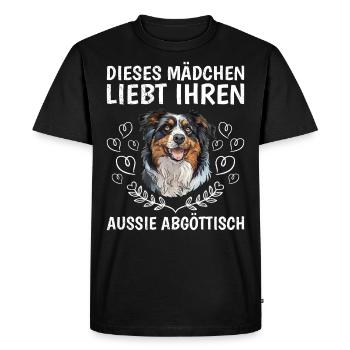 Berger australien CETTE FILLE L’AIME - T-shirt Premium bio Homme - noir - Devant - Nico (187cm)