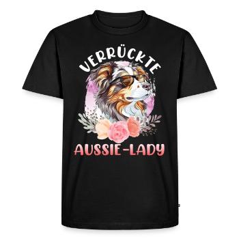 Berger Australien CRAZY AUSSIE LADY Fleurs - T-shirt Premium bio Homme - noir - Devant - Nico (187cm)
