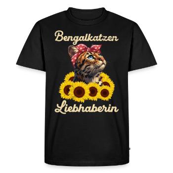 BENGAL CAT LOVER Propriétaire d’un chat Bengal - T-shirt Premium bio Homme - noir - Devant - Nico (187cm)