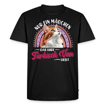 Maman chat JUSTE UNE FILLE QUI VEUT SA CAMIONNETTE TURQUE - T-shirt Premium bio Homme - noir - Devant - Nico (187cm)