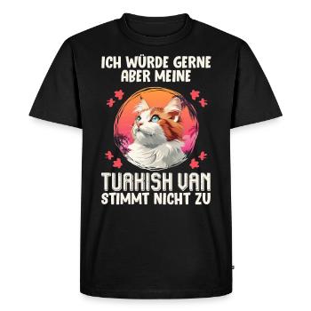 Maman chat AIMERAIT MAIS MA CAMIONNETTE TURQUE - T-shirt Premium bio Homme - noir - Devant - Nico (187cm)