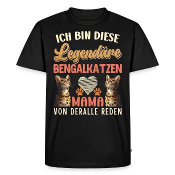 Chats Bengal JE SUIS CE CHAT BENGAL LÉGENDAIRE - T-shirt Premium bio Homme - noir - Devant - Nico (187cm)