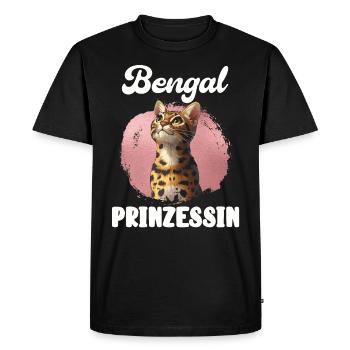 Bengal Chats Maman BENGAL PRINCESS Drôle - T-shirt Premium bio Homme - noir - Devant - Nico (187cm)