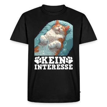 Turc Van Lustig AUCUN INTÉRÊT Paresseux Têtu - T-shirt Premium bio Homme - noir - Devant - Nico (187cm)
