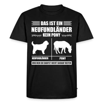 Newfie C’EST UN TERRE-NEUVIEN, PAS UN PONEY Drôle - T-shirt Premium bio Homme - noir - Devant - Nico (187cm)