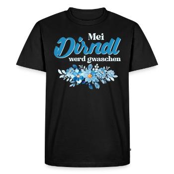 Dirndl Tenue de Remplacement MEI DIRNDL WERD GWASCH - T-shirt Premium bio Homme - noir - Devant - Nico (187cm)