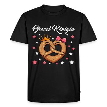 Pretzel Queen - Men's Premium Organic T-Shirt - black - Front - Nico (187cm)