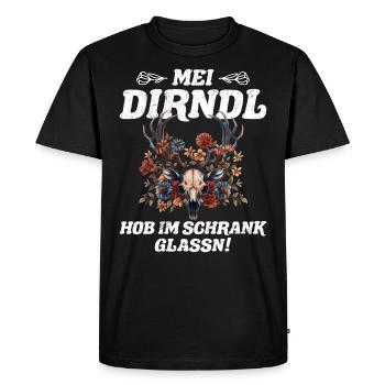 Mon dirndl laissé dans le placard Dirndl de remplacement - T-shirt Premium bio Homme - noir - Devant - Nico (187cm)
