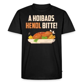 Münchner Volksfest A HOIBADS HENDL - T-shirt Premium bio Homme - noir - Devant - Nico (187cm)