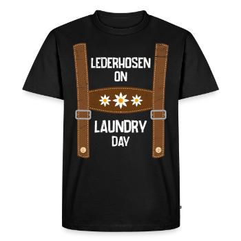 Aujourd’hui sans lederhosen Costume de remplacement hommes - T-shirt Premium bio Homme - noir - Devant - Nico (187cm)