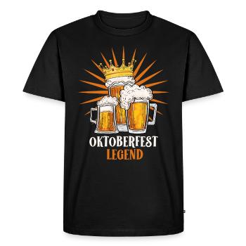 King Legend Buveur de bière - T-shirt Premium bio Homme - noir - Devant - Nico (187cm)