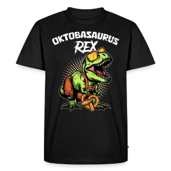 Oktobasaurus Rex Pretzelrex Pretzelsaurus - T-shirt Premium bio Homme - noir - Devant - Nico (187cm)