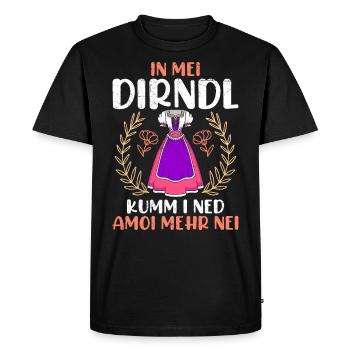 Dirndl zu klein Trachtenshirt Damen Trachten Dirndl - T-shirt Premium bio Homme - noir - Devant - Nico (187cm)