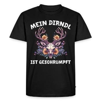 Dirndl zu klein Trachtenshirt Damen Trachten Dirndl - T-shirt Premium bio Homme - noir - Devant - Nico (187cm)