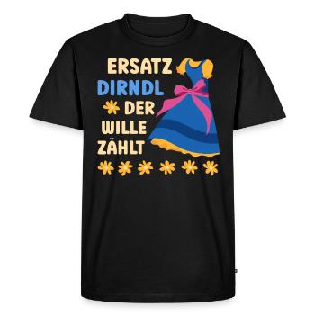 Festival folklorique de Munich SUBSTITUT DIRNDL LA VOLONTÉ COMPTE - T-shirt Premium bio Homme - noir - Devant - Nico (187cm)