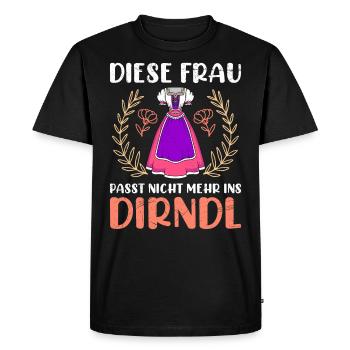 Dirndl zu klein Trachtenshirt Damen Trachten Dirndl - T-shirt Premium bio Homme - noir - Devant - Nico (187cm)