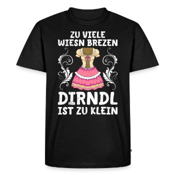 Dirndl zu klein Trachtenshirt Damen Trachten Dirndl - T-shirt Premium bio Homme - noir - Devant - Nico (187cm)