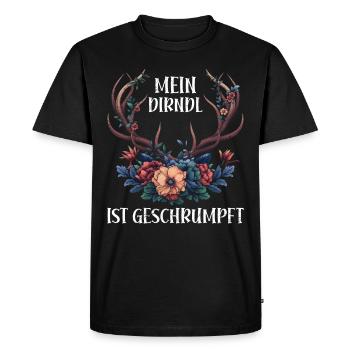 Dirndl zu klein Trachtenshirt Damen Trachten Dirndl - T-shirt Premium bio Homme - noir - Devant - Nico (187cm)