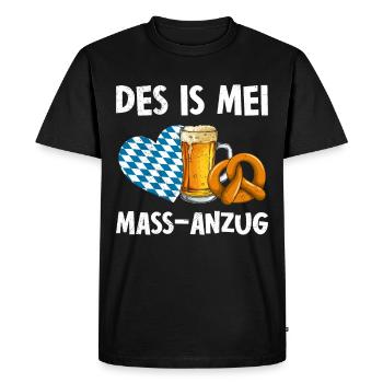 C’est mon costume sur mesure, un litre de bière - T-shirt Premium bio Homme - noir - Devant - Nico (187cm)