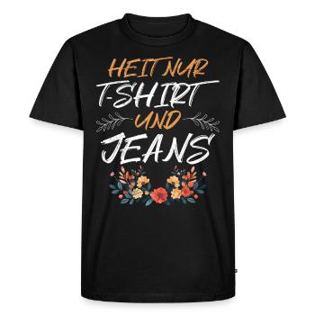 Aujourd’hui sans Dirndl Remplacement Dirndl Femmes - T-shirt Premium bio Homme - noir - Devant - Nico (187cm)