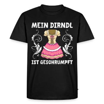 Dirndl zu klein Trachtenshirt Damen Trachten Dirndl - T-shirt Premium bio Homme - noir - Devant - Nico (187cm)