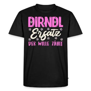 REMPLAÇANT DIRNDL, LA VOLONTÉ COMPTE Drôle Munich - T-shirt Premium bio Homme - noir - Devant - Nico (187cm)