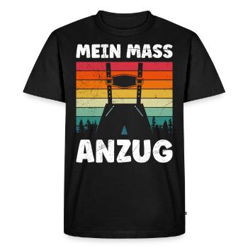 C’est ma bière de messe en costume de messe - T-shirt Premium bio Homme - noir - Devant - Nico (187cm)