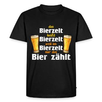 Beer is all that matters - Men's Premium Organic T-Shirt - black - Front - Nico (187cm)