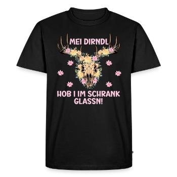 J’ai soulevé mon dirndl dans le placard - T-shirt Premium bio Homme - noir - Devant - Nico (187cm)