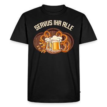 Servus vous tous Bavarois Bavarois - T-shirt Premium bio Homme - noir - Devant - Nico (187cm)