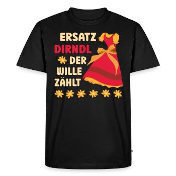 Festival folklorique de Munich SUBSTITUT DIRNDL LA VOLONTÉ COMPTE - T-shirt Premium bio Homme - noir - Devant - Nico (187cm)