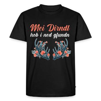 Aujourd’hui sans Dirndl Remplacement Dirndl Femmes - T-shirt Premium bio Homme - noir - Devant - Nico (187cm)