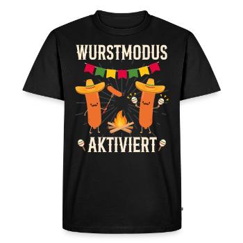 Sausage mode activated Bavarian Bayer Fest - Men's Premium Organic T-Shirt - black - Front - Nico (187cm)