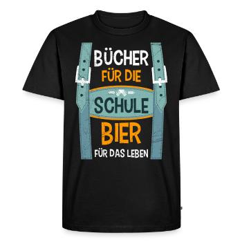 Livres pour l’école Bière pour la vie - T-shirt Premium bio Homme - noir - Devant - Nico (187cm)