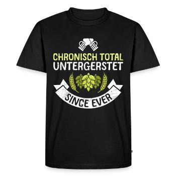 Un buveur de bière chroniquement sous-interdit dicton de bière - T-shirt Premium bio Homme - noir - Devant - Nico (187cm)