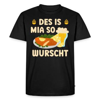 That's me so wurscht Bavarian saying - Men's Premium Organic T-Shirt - black - Front - Nico (187cm)